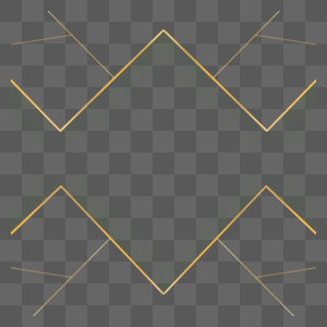 三角对称抽象几何金色边框图片