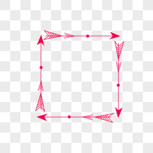 粉红箭头装饰框图片