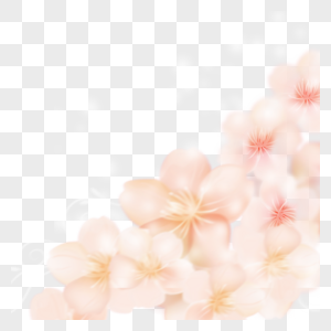 粉色浪漫花朵元素图片