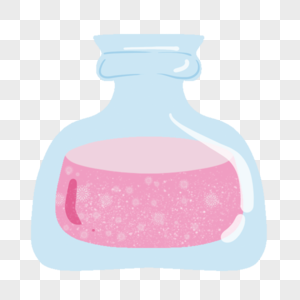 粉色香水宽底香水瓶子图片