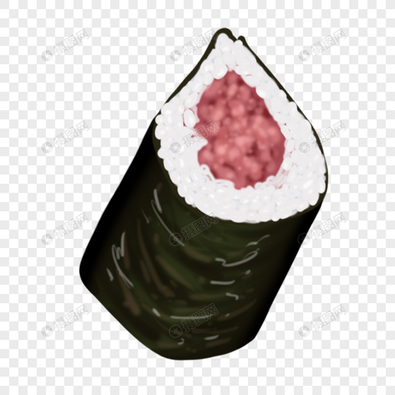 美味海苔夹肉寿司卷图片