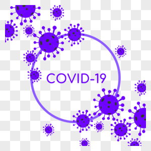 紫色传播感染圆形边框图片