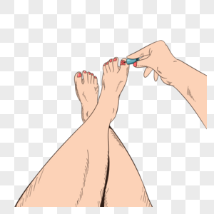 脚趾美容指甲油护理图片