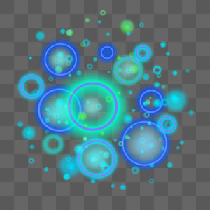 发光粒子圆环细胞卡通抽象蓝色圆形霓虹图片