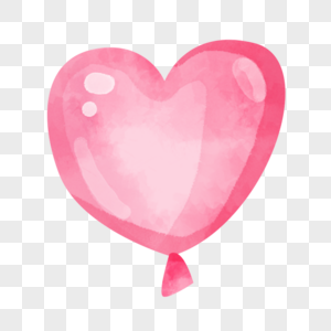 心气球透明粉色爱心创意图片