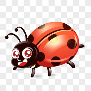 瓢虫可爱昆虫卡通风格图片