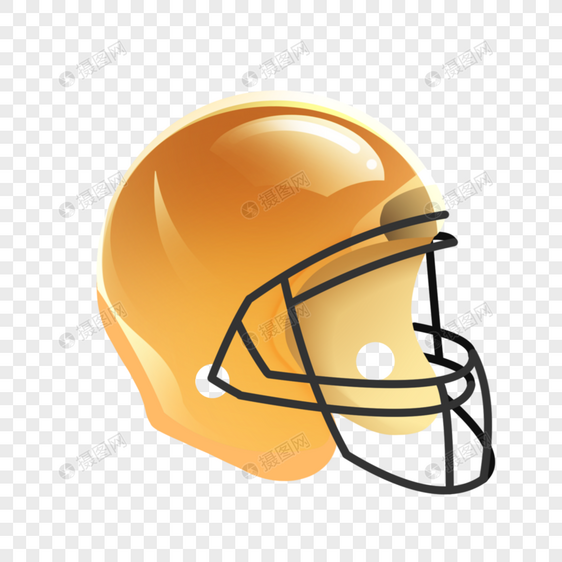 头盔美式足球黄色插图图片