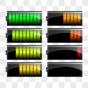 电池立体充电红色光效能源状态图片
