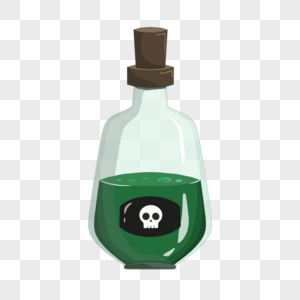 玻璃瓶毒液绿色图片