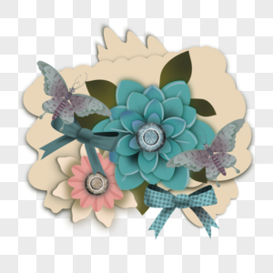亚麻花卉装饰图片