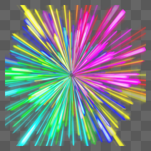 彩虹粒子放射状特效高清图片
