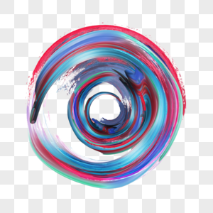 笔刷圆圈几何彩色流体渐变图片