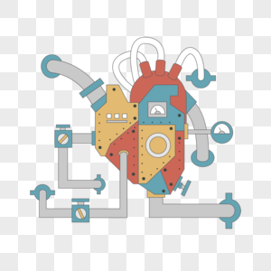 心脏机器机械复古蒸汽朋克风格图片
