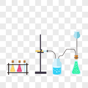 化学实验流程扁平风格图片