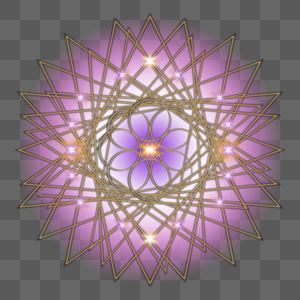 曼陀罗几何神秘光效创意抽象图片