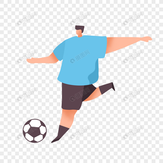 足球比赛概念运动踢球插画图片