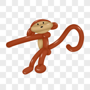 卡通动物气球猴子图片