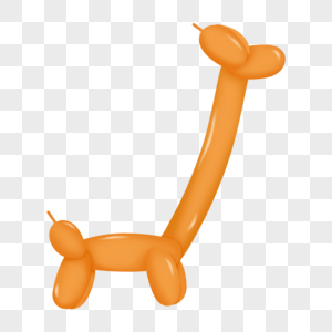 橙色气球长颈鹿图片
