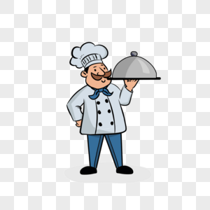 卡通美食厨师形象图片