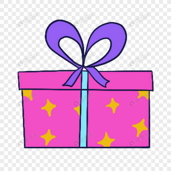 蓝紫色系生日组合卡通粉色礼盒图片