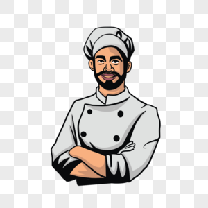 厨师服饰人物插图图片