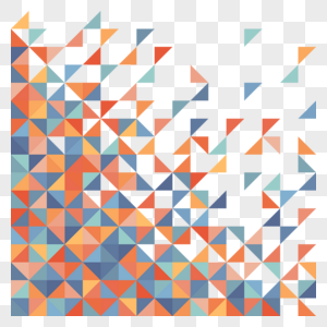 抽象彩色现代几何三角边框图片