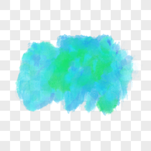 蓝绿水彩涂鸦不规则形状水彩污渍图片