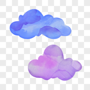 水彩云朵装饰图案图片