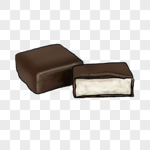 方形奶油夹心巧克力糖果图片