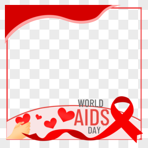 世界艾滋病日facebook照片丝带边框图片