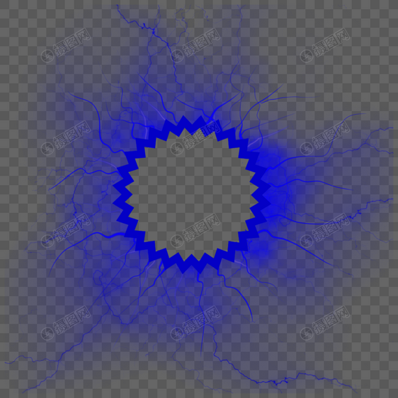 闪电抽象光效边框图片
