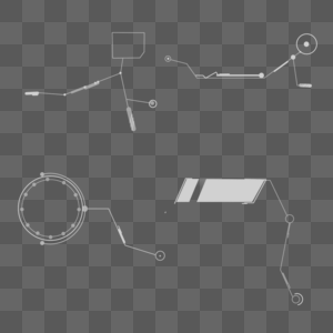 创意白色科技数字信息框图片