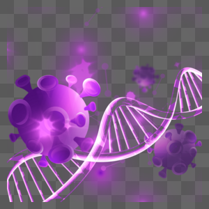 紫色抽象细胞光效抽象dna图片