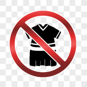 禁止符号黑色衣服标志图片