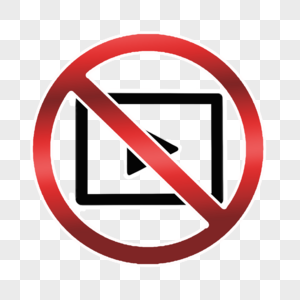 禁止符号禁止播放视频图片