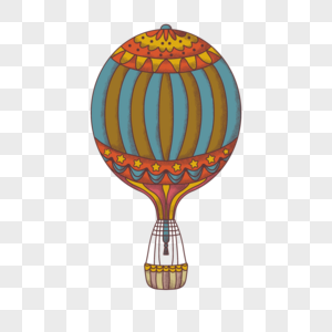 复古热气球圆形飞行工具图片