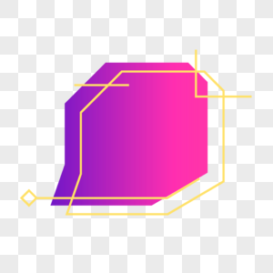 紫色渐变圆角抽象几何线条文本框图片