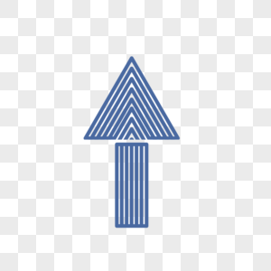 蓝色简约三角形向上的箭头剪贴画图片