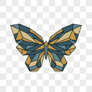 展翅抽象立体几何蝴蝶图片