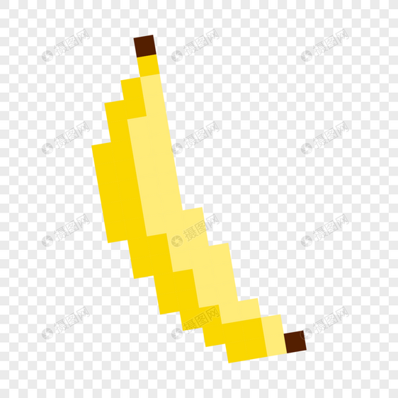 像素游戏水果可爱黄色香蕉图片