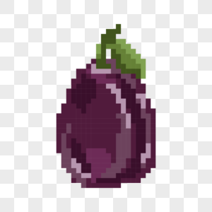 像素游戏水果紫色茄子图片