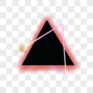 抽象三角形边框发光图片