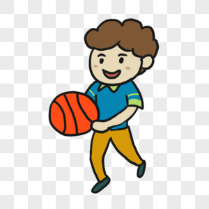 打篮球的可爱儿童人物图片