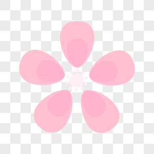 手绘粉色水彩樱花剪贴画图片