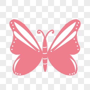 粉色白色可爱漂亮卡通蝴蝶图片