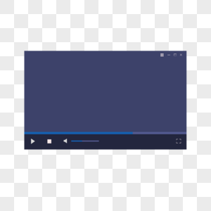 视频播放器界面深蓝色窗口图片