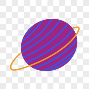 紫色螺旋星球卡通嬉皮士贴纸图片