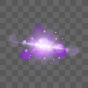 紫色六边形光团抽象光效图片