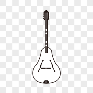 线稿音乐乐器黑色线条吉他图片