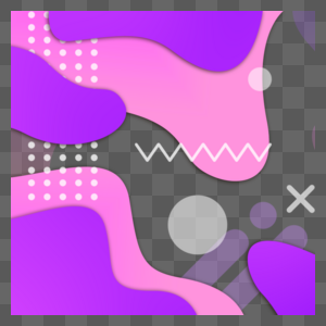 紫红色暖色调几何抽象孟非斯边框图片